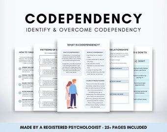 Codependency Worksheets to Build Confidence and Independence, Self Esteem Therapy Work, Boundary Setting Workbook, Healthy Relationships