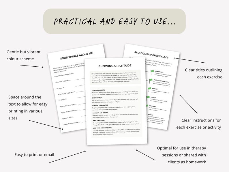 Gratitude Worksheets for Adults and Teens