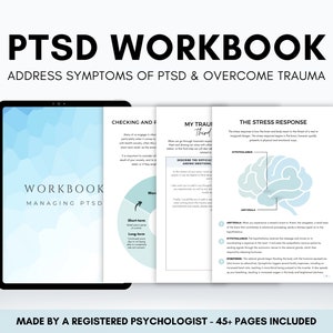 PTSD Workbook for Adults and Teens, Trauma Therapy Journal to Manage Post Traumatic Stress Disorder and Fight Flight Freeze Fawn Response