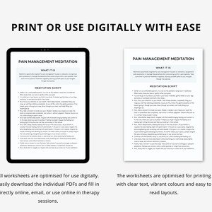Mindfulness for Chronic Pain Worksheets