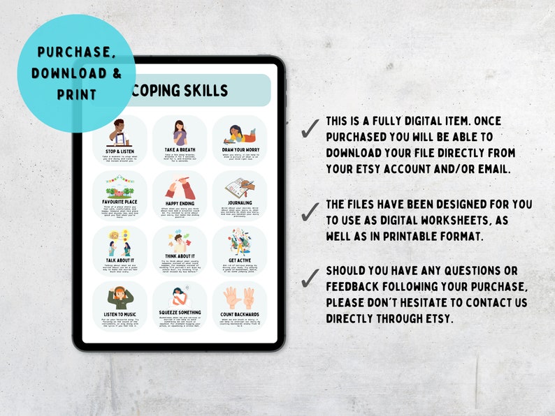 PTSD Worksheets for Kids Kids Trauma Therapy Cards & PTSD - Etsy