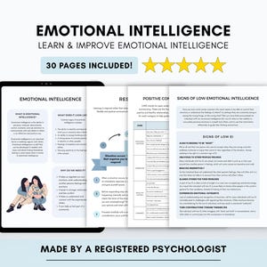 Emotional Intelligence Worksheets with Reacting vs Responding (PDF Digital Download)
