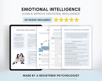Emotional Intelligence Worksheets with Reacting vs Responding (PDF Digital Download)