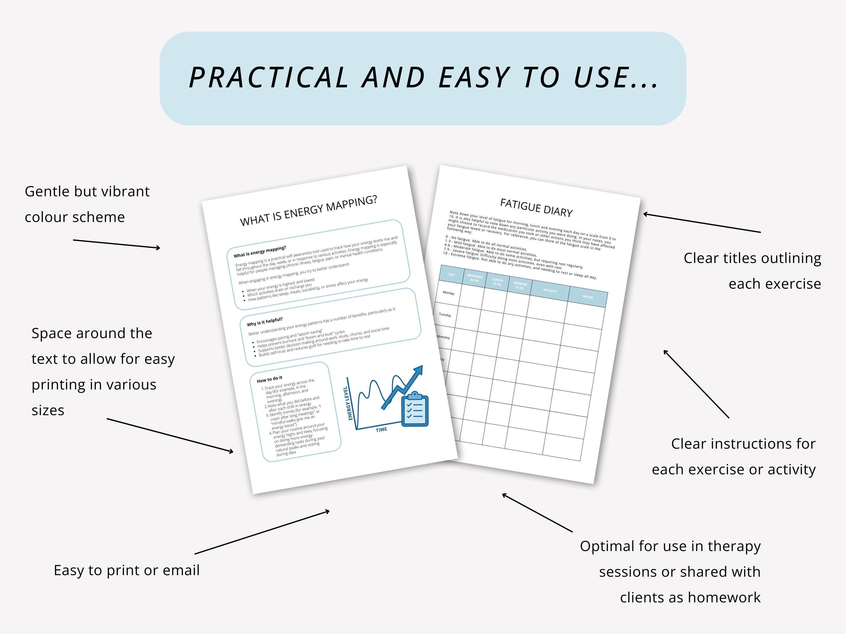 Chronic Absence Worksheet.pdf Chronic Fatigue Worksheets With Energy Mapping and Spoon Theory (PDF ...