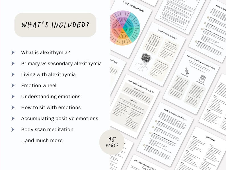 Alexithymia Therapy Worksheets With Emotional Connection Activities ...