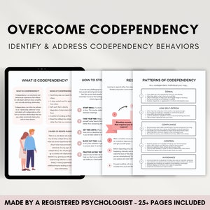 Codependency Workbook Bundle, Boundaries Worksheets, Therapist Resource for Building Healthy Relationships, Marriage Counselling