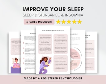 Hand-out slaaphygiëne en slapeloosheidstherapie voor volwassenen en tieners (digitale pdf-download)