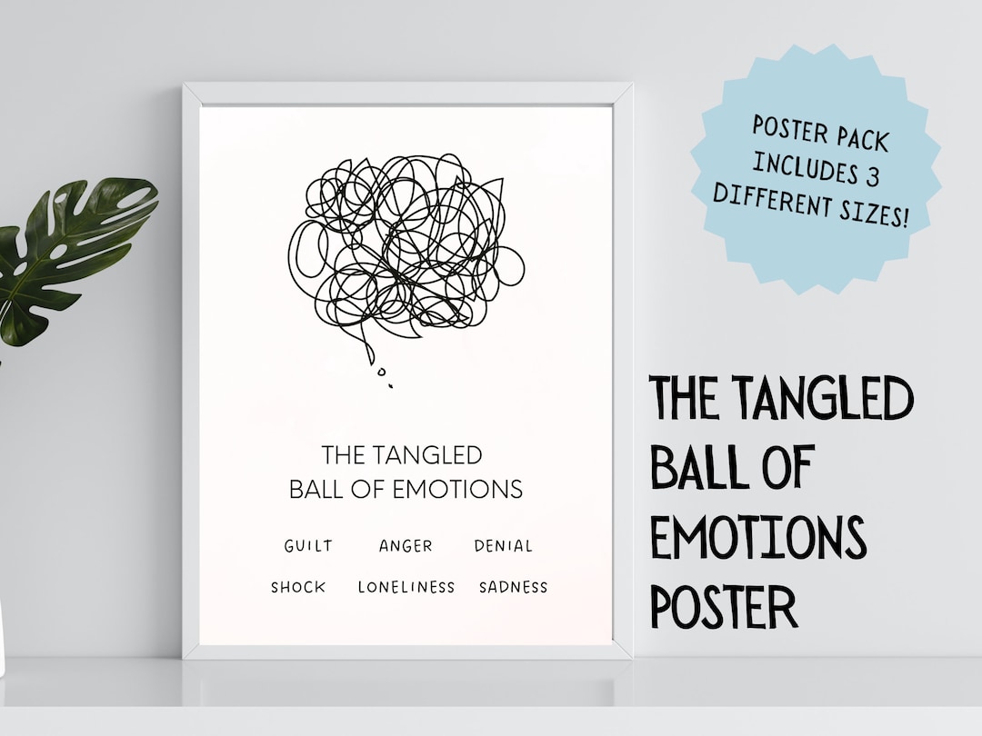 Tangled Ball of Emotions Poster Therapy Office Decor - Etsy
