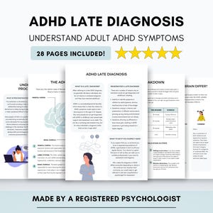 Folhas de exercícios de terapia para diagnóstico tardio de TDAH: funcionamento executivo para adultos (download digital)