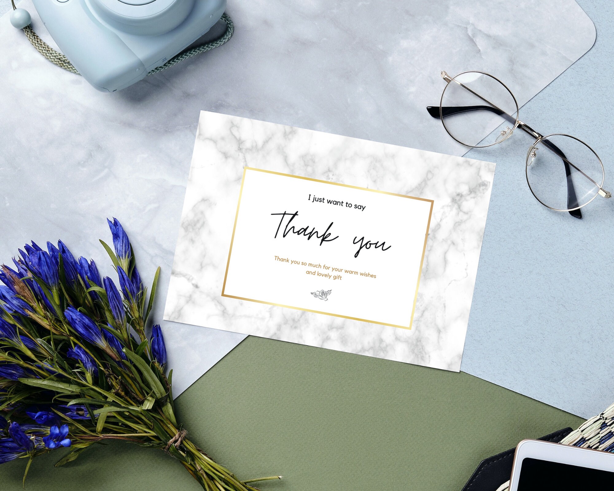 Editable Thank You Card, Printable Cards, Digital Instant Download ...
