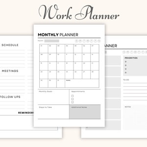 Planificador de trabajo, Planificador de trabajo, Seguimiento de cronograma de proyectos, Gestión de proyectos, Planificador de negocios digital PDF, Plantilla GoodNotes