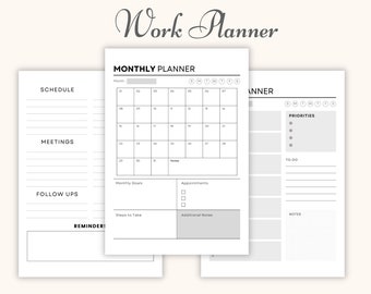 Work Planner, Work Planner, Project Timeline Tracker, Project Management, Digital Business Planner PDF, GoodNotes Template