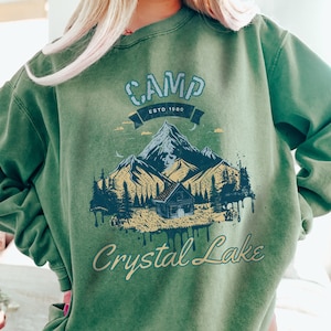 Camp Crystal Lake Sweatshirt, Horror Shirt, Comfort Colors, Halloween, Halloween Shirt, Scary Movie Shirt, Comfort Colors Hoodie, Spooky