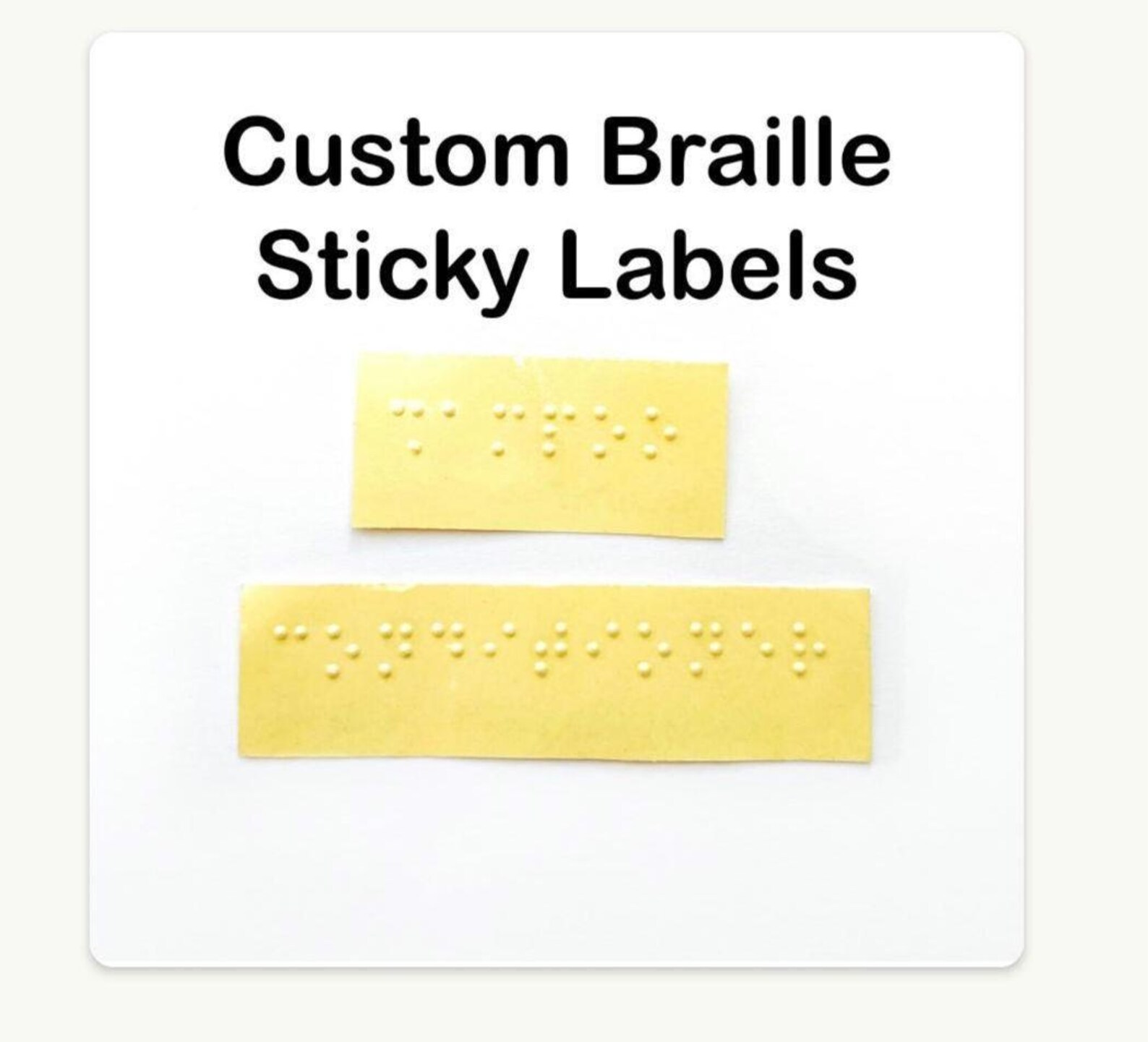 Custom Braille Sticky Labels for Everyday Use - Etsy