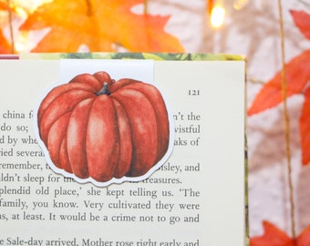 Pumpkin Magnetic Bookmark - Autumnal Magnetic Bookmark - Halloween Magnetic Bookmark