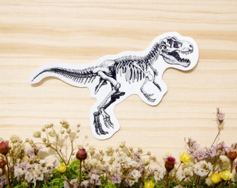 T-rex Dinosaur Vinyl Sticker - Glossy sticker - Waterproof Sticker - Dinosaur illustration -  Nature sticker - Nature Stationery