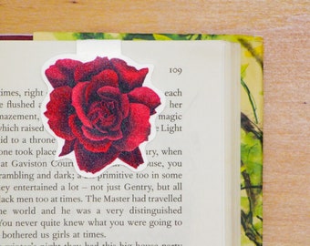 Rose Magnetic Bookmark - Flower Magnetic Bookmark