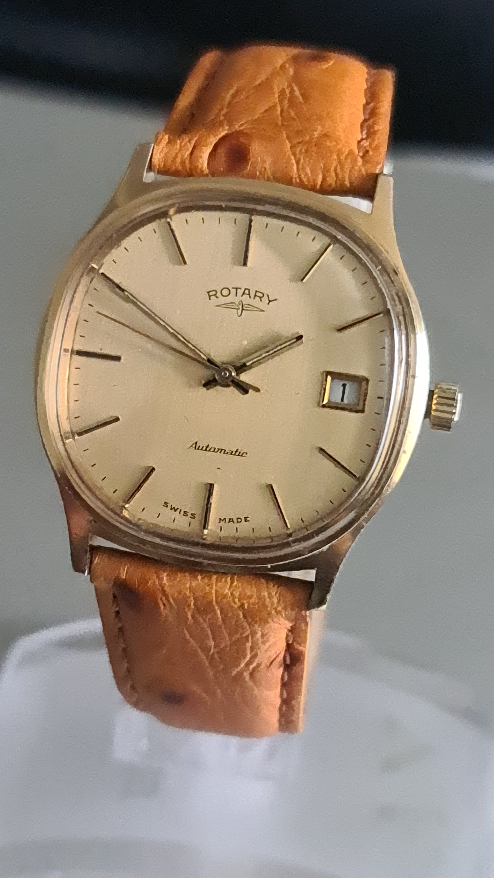 Mens Vintage Gold Plated ROTARY 17 Jewel Automatic Wristwatch Rare ETA 2782 Etsy