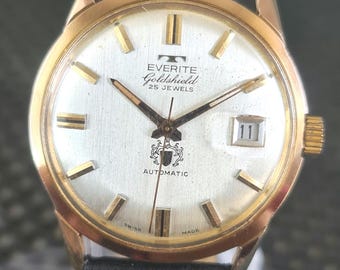 【Fujo】TECHNOS goldshield 25JEWELS(78 Technos Everite goldshield automatic 25 jewels Full service