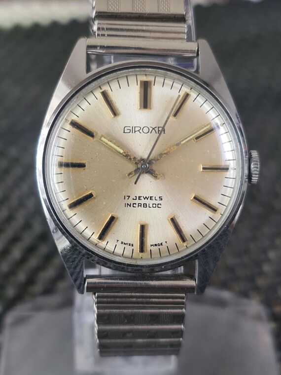 Men's Vintage GIROXA 17 Jewels Incabloc Swiss Made Mechanical