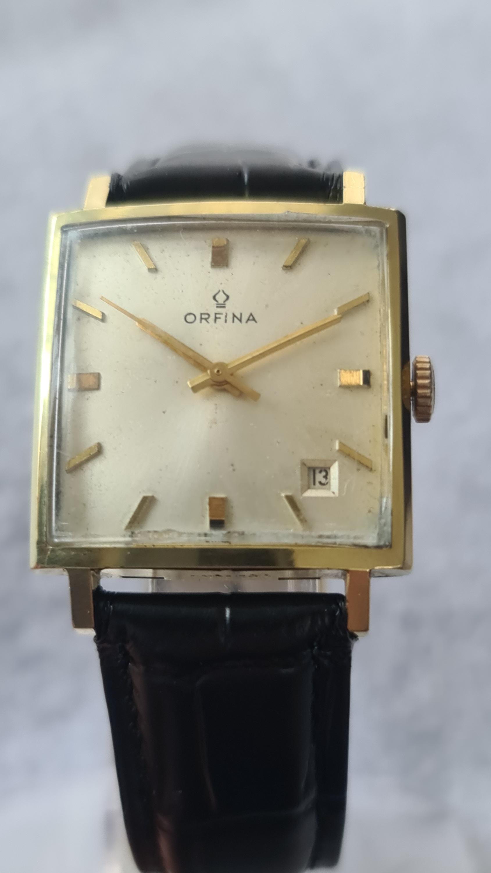 Raro reloj de pulsera mecanico ORFINA vintage de 17 joyas para hombre de los anos 60 con fecha a las 4 30 Etsy Espana