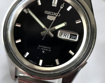 Seiko Presmatic Automatic 33 Jewels Day Date Calendar Textured