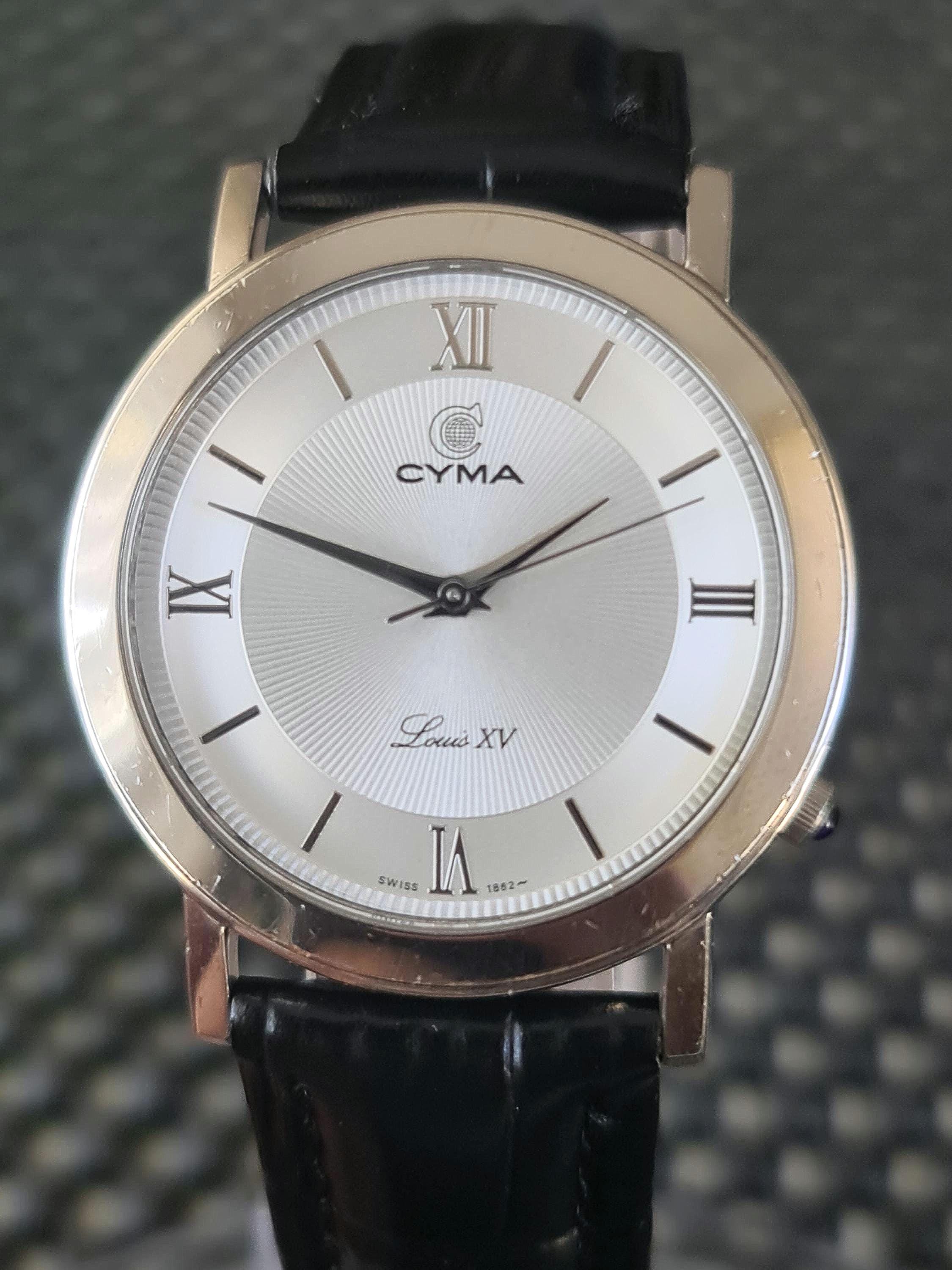 Rare Mens Vintage CYMA Le Locle Louis XV Swiss Made Quartz