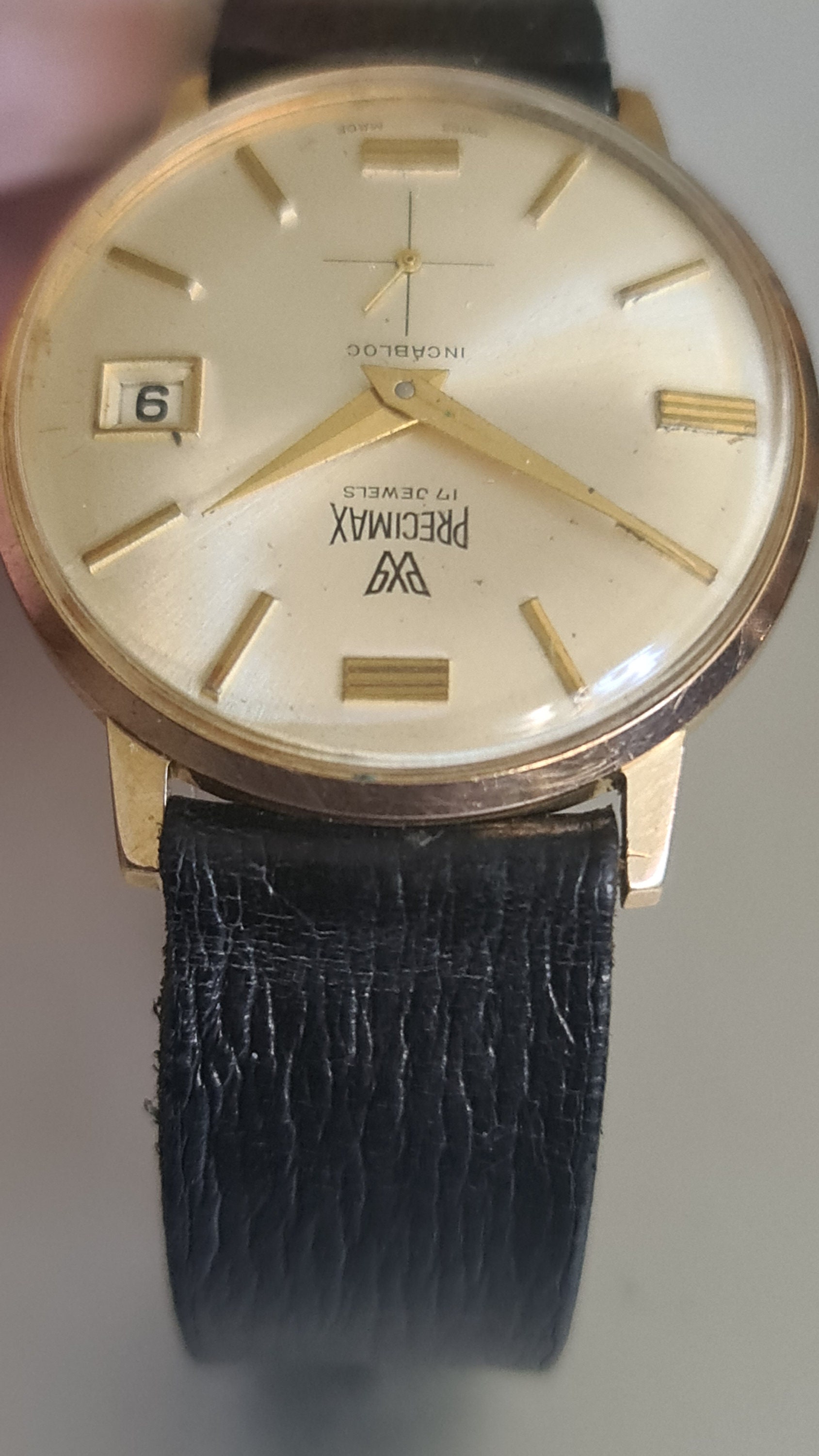 1950s Mens Vintage PRECIMAX 17 Jewel Incabloc Gold Plated Swiss Made Wristwatch Etsy Australia