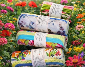 Paperless Towels, floral theme (12 per Roll) – Reusable Eco-Friendly Cloths