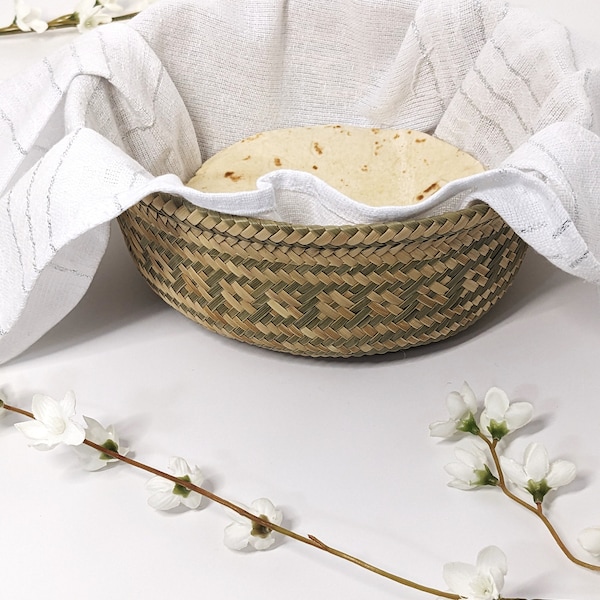 Handwoven palm basket/Tortillero/Tenate/Tortilla Warmer/Canasta de Palma/Plant Cover/Cubierta para planta/Mexican Basket/Canasta Mexicana