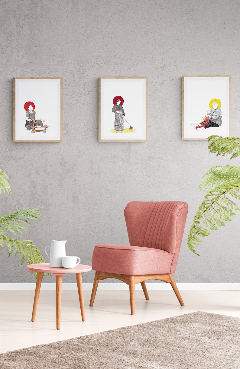 Women at Leisure II Lalitpur Nepal Wall Art Monochrome Nepalese Art