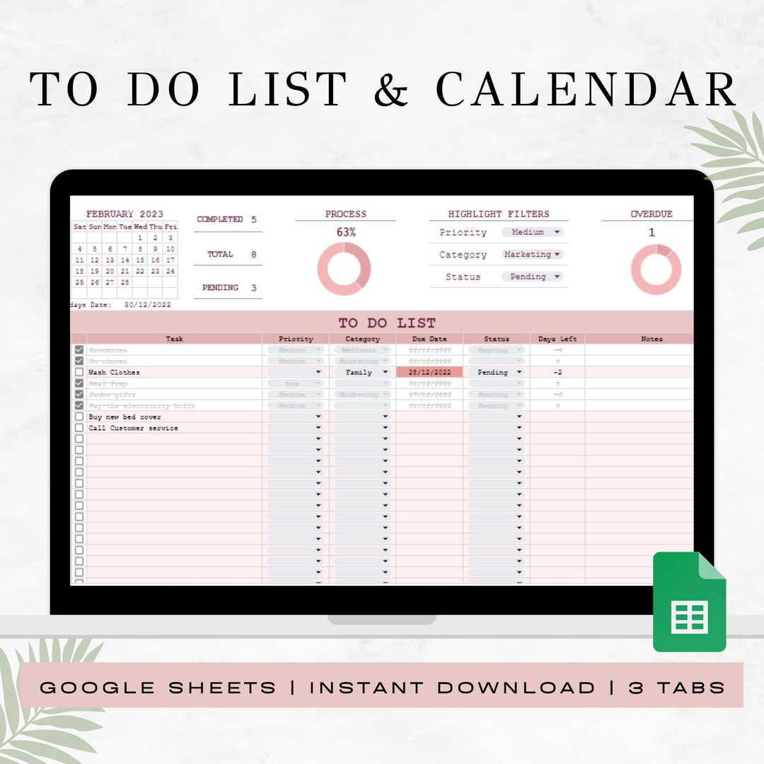Todo List Template Google Sheets Template Task Planner Etsy Todo List Template Google Sheets Template Task Planner Etsy