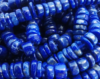 Perles heishi de Lapis Lazuli en brin