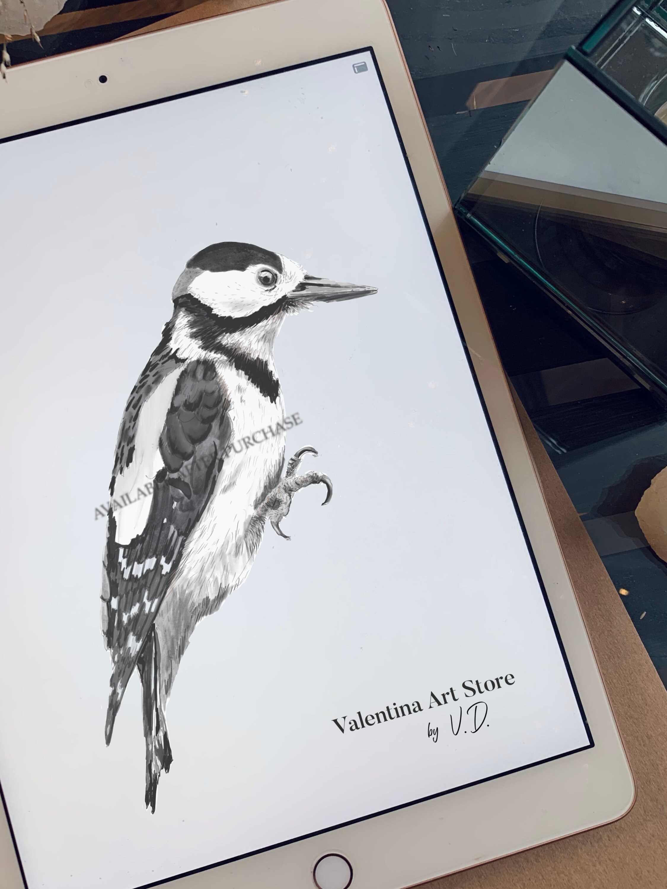 Bird Tattoo Design Woodpecker Instant Download Printable - Etsy