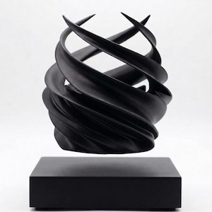 Fire - Levitating Sculpture | Kinetic Art Display | 3D Printed Floating Decor | Futuristic Desk Lamp Alternative | Unique Desk Gift