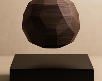 Geode - Levitating Sculpture | Floating Rock Kinetic Art | Organic Modern Crystal Decor | Fantasy Magnetic Stone | Geology Gift