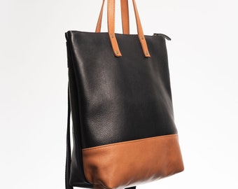 Genuine Leather Tote, Leather Satchel, Handbag - Ceibo L