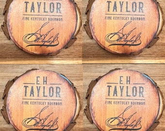 Rustic Bourbon Coaster Set of 4 - E. H. Taylor Bourbon