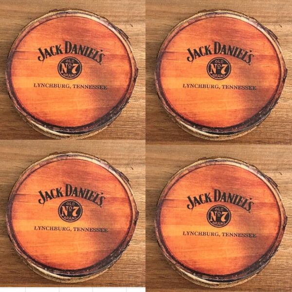 Whisky Coaster Set of 4 - Whiskey - Jack Daniels Set # 1