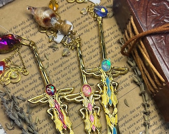 Hair sword with potion, bookmark sword in gold or silver