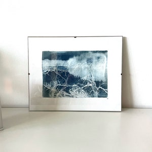 See im Winter, Original-Cyanotypie-Fotodruck