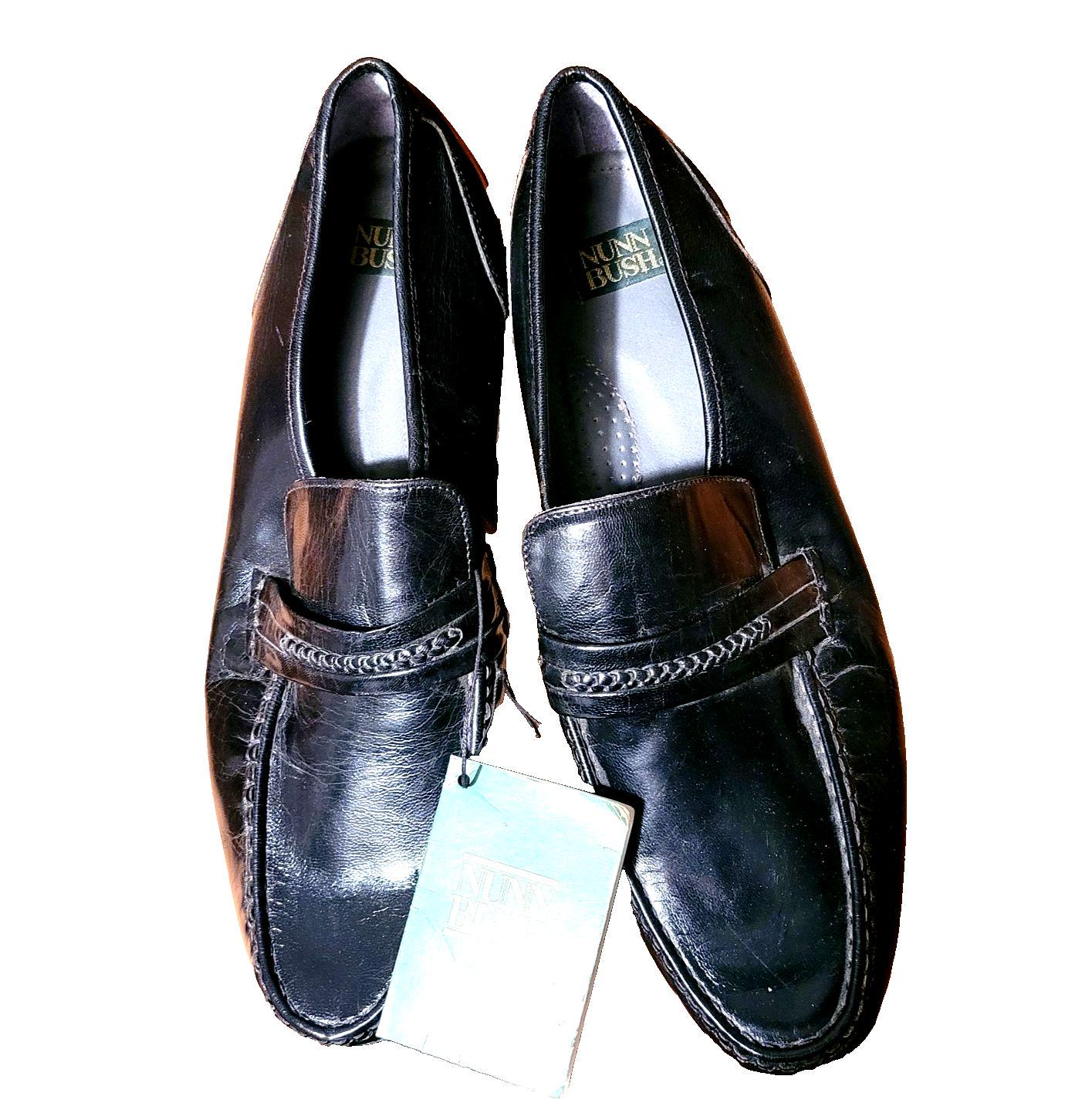 Vintage Nunn Bush black split toed oxford newin box old stock leather 9.5 Vintage Nunn-bush Blucher Shoes: 1960s Split-toe Walnut  main image 4