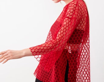 Transparent Blouse, Casual Blouse, Transparent Top, Sheer See Through Modern Blouse, Women's Clothes, Trendy Top, Women's Blouses.
