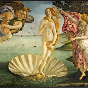 Venus Birth of Venus Botticelli, Colorful Renaissance Art, Vintage Wall Art, Digital Print, Instant Download Home Decor