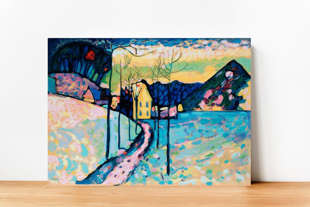 Winter Landscape Kandinsky 1909, Abstract Winter Art, Vintage Wall Art 