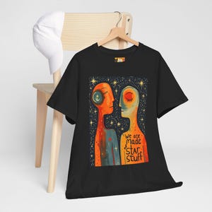 Star Stuff Cotton Tee, Carl Sagan Quote, Plus Size Unisex Shirt, Screen Print, Indie Art, Space Gift, Astronomy Shirt, Geeky Tee, made order