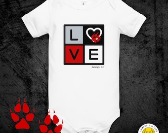 NC State Wolfpack Baby Bodysuit: Pack Pride, Raleigh Inspired