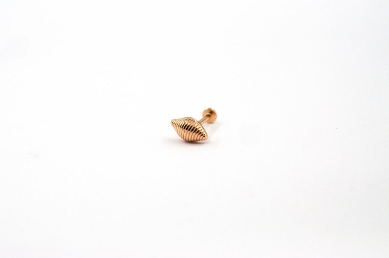 14K Solid Gold Unicorn Piercing Minimalist Tragus Piercing Etsy