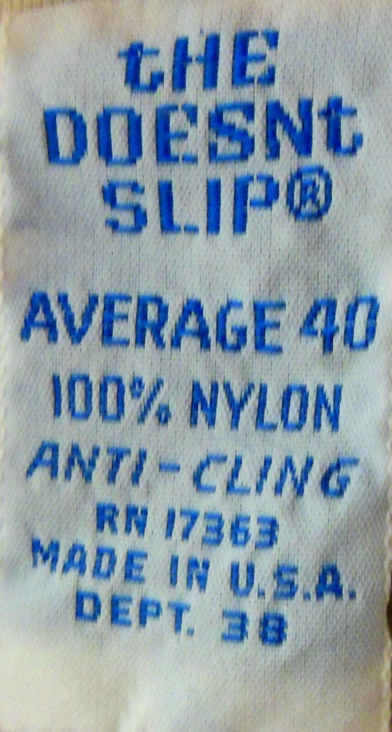 Sears Doesnt Slip Vintage White Slippery Nylon La… - image 5