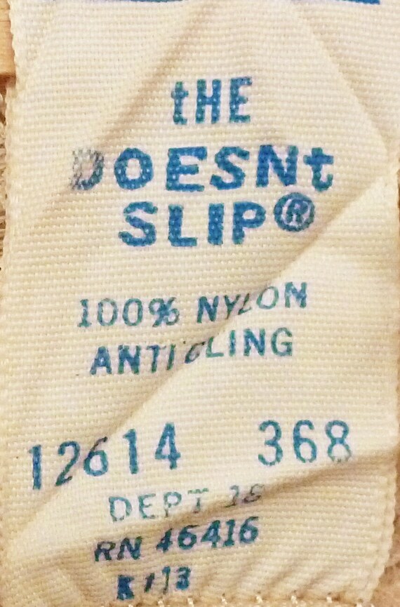 Sears Doesnt Slip Vintage Beige Slippery Nylon La… - image 4